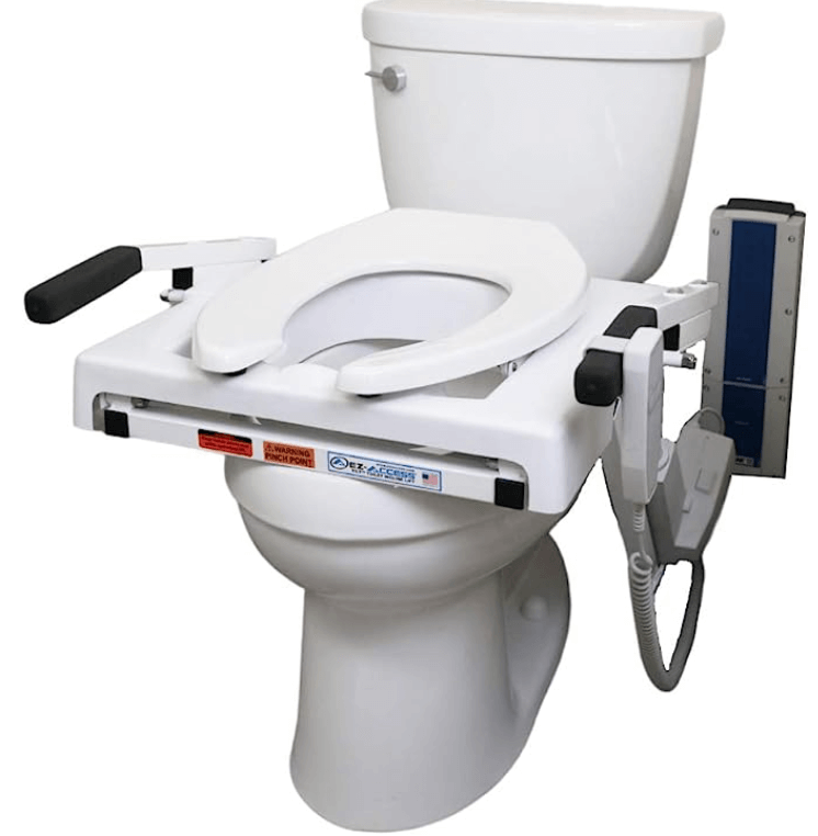 EZ-ACCESS TILT Toilet Incline Lift, Battery Powered (Battery Included), Standard Seat