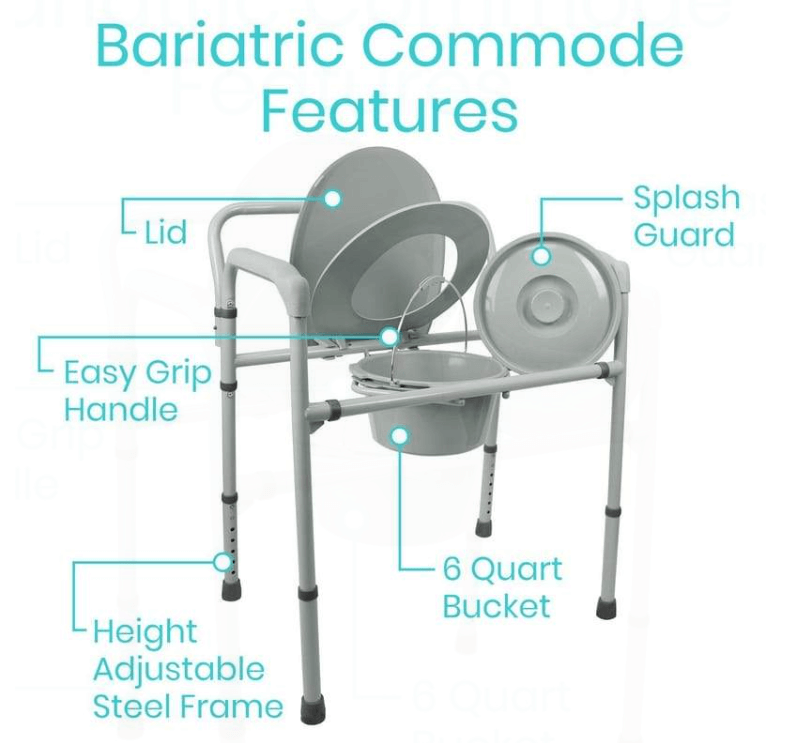 bariatric commode by vive health